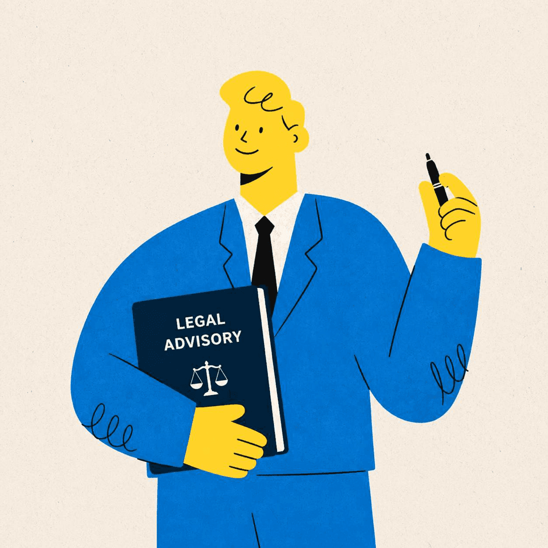 An advisor holding a document folder